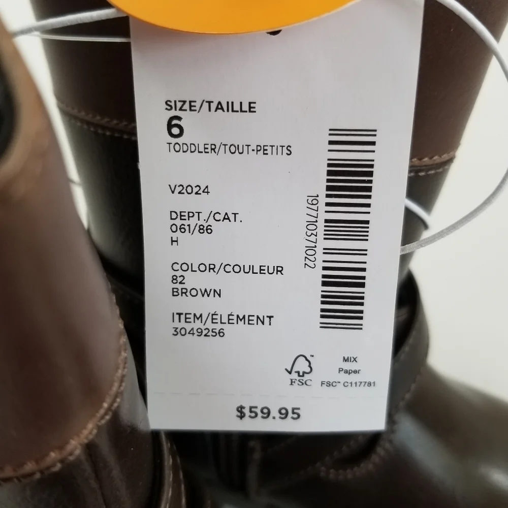 Gymboree Buckle Tall Boots Faux Leather Size 6 Toddler NWT
